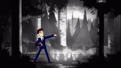 Gravity Falls Shaking Hands With The Ghost GIF