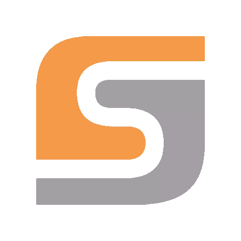 Gray And Orange S Logo Sticker