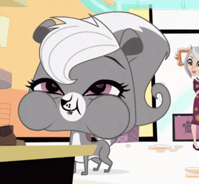 Gray And White Animal With Big Nose GIF