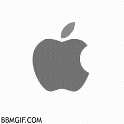 Gray Apple Logo With Bbmgif.com
