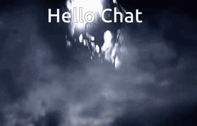 Gray Background Saying Hello Chat GIF