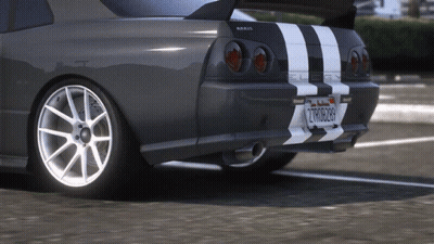 Gray Car With License Plate Ztr06288 GIF