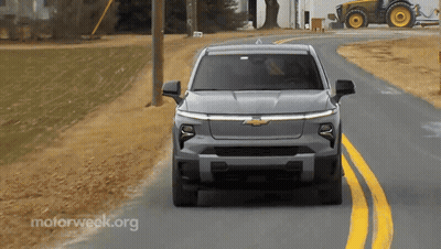 Gray Chevrolet Truck Driving GIF