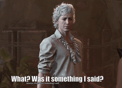 Gray Hair Man In White Shirt Says What Was It Something I Said GIF
