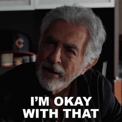 Gray Hair Man With Beard Saying I'm Okay With That GIF