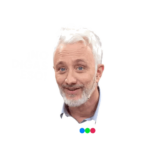 Gray Hair Man With Circles Sticker