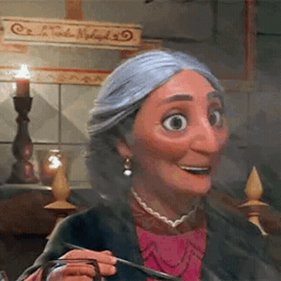Gray Hair Woman Holding Knife Smiling GIF