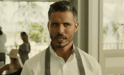 Gray-Haired Bearded Man In White Shirt And Suspenders GIF