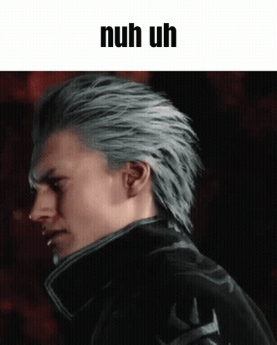 Gray-Haired Man Black Jacket Saying Nuh Uh GIF