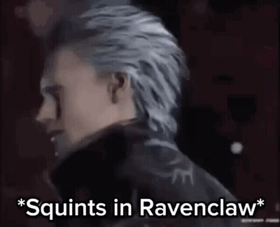 Gray Haired Man In Dark Room Squirts In Ravenclaw GIF