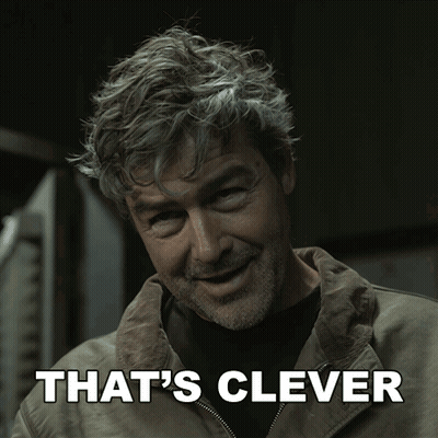 Gray-Haired Man Smiling Saying That's Clever GIF
