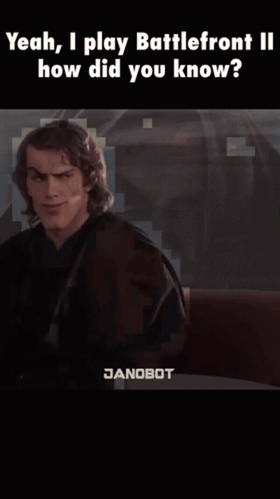 Gray-Haired Man Smiling Says Yeah I Play Battlefront II How Did You Know GIF