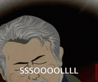Gray Haired Man With Beard Saying Sss00000lll GIF