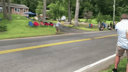 Gray Hellcat Drifting Featuring Audience GIF