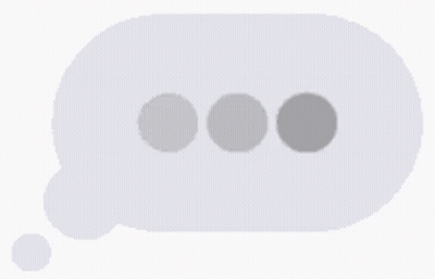 Gray Speech Bubble With Three Dots GIF