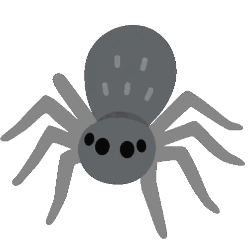 Gray Spider With Black Spots Sticker