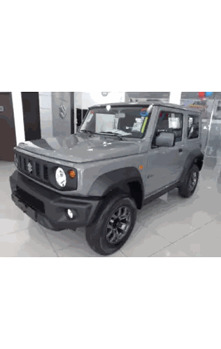 Gray Suzuki Car In Showroom Sticker