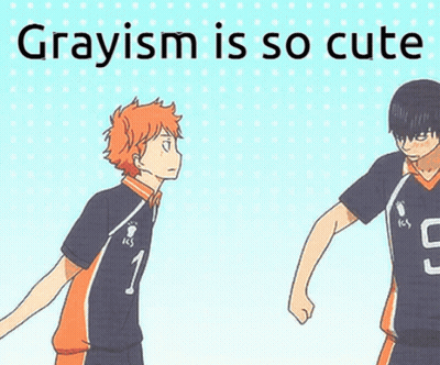 Grayism Is So Cute Written On A Poster With Two Boys GIF