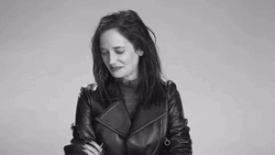 Grayscale Eva Green Smiling GIF