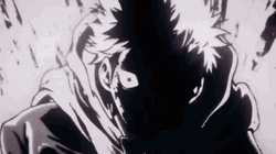 Grayscale Yuji Itadori GIF