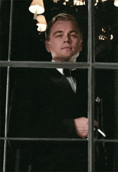 Great Gatsby Leonardo DiCaprio By The Window GIF
