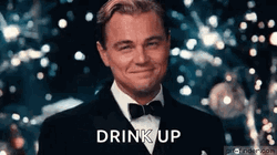 Great Gatsby Leonardo DiCaprio Drink Up GIF