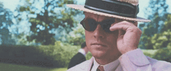Great Gatsby Leonardo DiCaprio Removing Sunglasses GIF