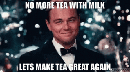 Great Gatsby Leonardo DiCaprio Tea With Milk GIF