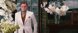 Great Gatsby Leonardo DiCaprio White Suit GIF