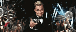 Great Gatsby Leonardo DiCaprio Wine Glass GIF