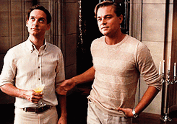 Great Gatsby Tobey Maguire And Leonardo DiCaprio GIF