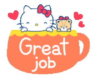 Great Job Hello Kitty Sticker GIF