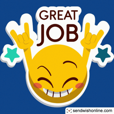 Great Job Smiley Sticker GIF