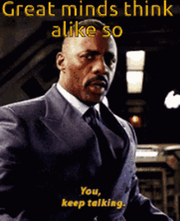 Great Minds Think Alike Idris Elba GIF