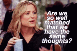 Great Minds Think Alike Jessica Capshaw GIF