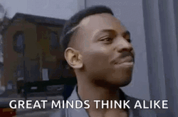 Great Minds Think Alike Thinking Smart GIF