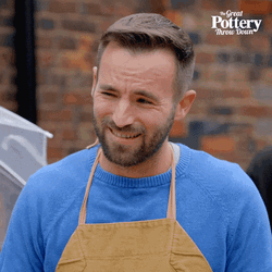 Great Pottery Throw Down Contestant Looking Away GIF