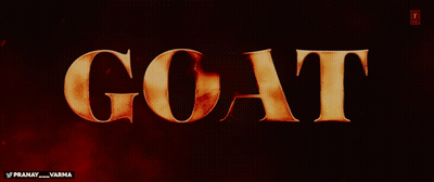 Greatest Of All Time Poster Red Background GIF