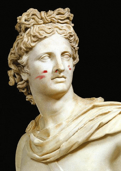 Greece Apollo Statue With Nose Bleeding GIF
