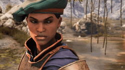 Greedfall Aphra Is Staring Down  GIF