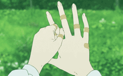 Green Aesthetic Anime Bandaged Hands