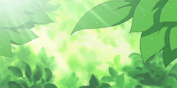 Green Aesthetic Anime Leaves Dew