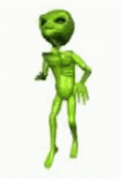 Green Alien Dancing GIF