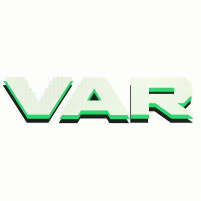Green And Black Logo Saying Var GIF