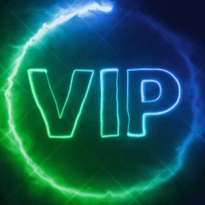 Green And Blue Circle With VIP GIF
