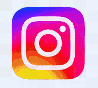 Green and Blue Instagram Icon with White Circle