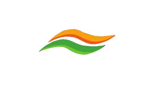 Green And Orange Wave Sticker