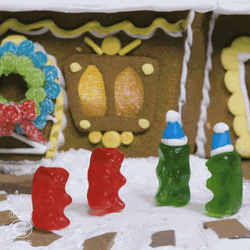 Green And Red Bear Shaped Gummies GIF