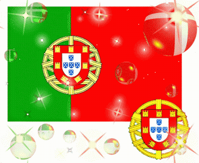 Green And Red Flag With Coat Of Arms GIF