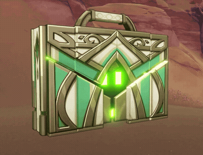 Green And White Briefcase With Green Light GIF